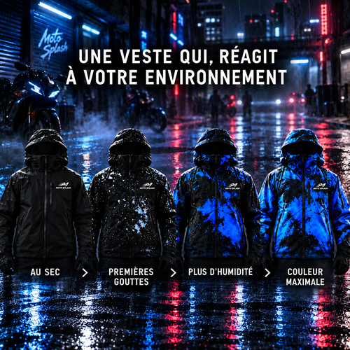 Veste Moto Splash qui réagit à la pluie