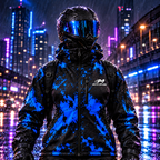 Veste Moto Splash Bleu électrique – femme