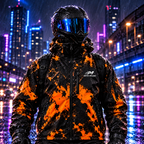 Veste Moto Splash Orange feu – homme