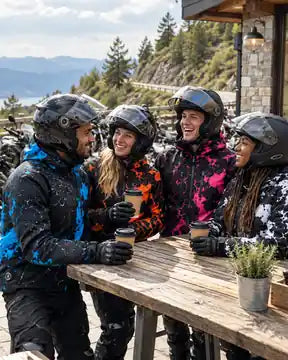 Motard en veste Moto Splash
