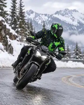 Motard en veste Moto Splash
