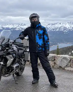 Motard en veste Moto Splash