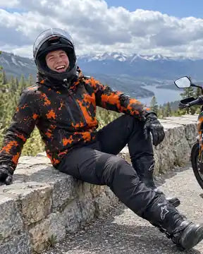 Motard en veste Moto Splash