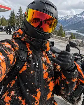 Motard en veste Moto Splash
